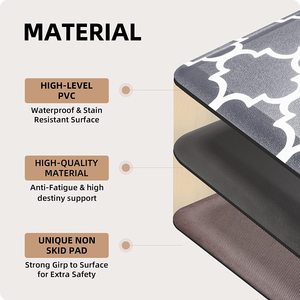 Tapis de cuisine modernes imperméables et antidérapants en mousse PVC confortable anti-fatigue pour sols de cuisine et de buanderie - Product Image 2