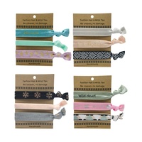 BELLEWORLD Lot de 3 élastiques à cheveux personnalisés avec logo, couleurs assorties, pour queue de cheval, accessoires capillaires pour femmes