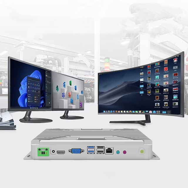 Professional Embedded Computer Mini Fanless Industrial Host VGA Display Core I3/i5/i7 Pure Aluminum Shell for Various
