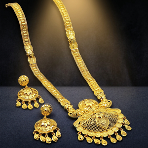 En gros, Ensemble de bijoux de mode en laiton plaqué or micron 14K 18K 24K, comprenant des colliers longs et un ensemble de bijoux à motif floral en laiton rempli d'or - Product Image 4