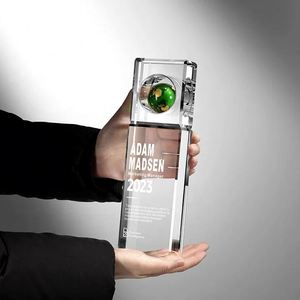 Guangzhou Custom K9 Crystal <b>Marble</b> Earth Trophies UV <b>Glass</b> Awards Souvenir Gift Personalized Events Laser Engraving Decor - Product Image 2