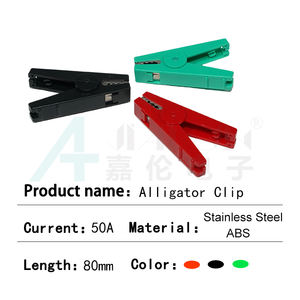 JIALUN Abrazaderas Aisladas de Batería de <span class=keywords><strong>Cocodrilo</strong></span>, Herramienta Eléctrica de Acero con Conexión de Crimpado para Batería de Coche de <span class=keywords><strong>Cocodrilo</strong></span>, 80mm, 50A - Product Image 2