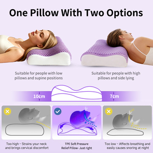 Almohada Cervical Cuadrada <span class=keywords><strong>de</strong></span> Espuma Viscoelástica TPE, Soporte Cervical, Alineación Espinal, Ergonómica, Saludable para Dormir - Product Image 3