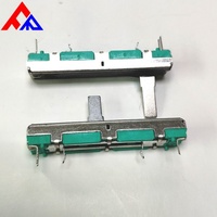 Lineer Sürgülü Potansiyometre 20mm 30mm 45mm 60mm Strok 10k 20k 50k 100k Karbon Film Metal Plastik Ses Tüpü PC Pin Terminali