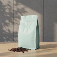 Pochette autoportante personnalisée en PET et PLA avec valve d'air pour emballage de thé, café et aliments
