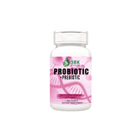 Perles probiotiques de haute qualité avec prébiotiques favorisant l'équilibre de la flore intestinale, complément alimentaire digestif végétalien en comprimés