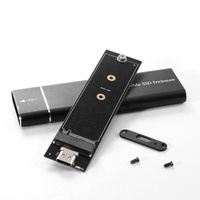 Boîtier SSD M.2 NVMe (PCIe) en aluminium, boîtier externe USB 3.2 Gen 2 (10 Gbps) prenant en charge la garniture UASP pour SSD de protocole NVMe