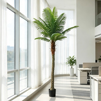 Grande Palmier Artificiel Tropical, Faux Cocotier Écologique et Durable pour la Décoration Extérieure des Centres Commerciaux et Hôtels