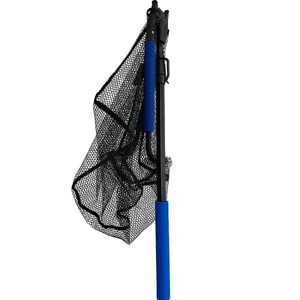 Landing Net Telescopic Aluminum Alloy Foldable 30cm Depth With Glued Net Bag For <b>Fishing</b> - Product Image 1