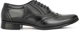 Chaussures à enfiler en cuir véritable noir pour hommes, légères, durables, style décontracté et formel, coupe régulière, confortables, pour le travail et le quotidien - Product Image 3