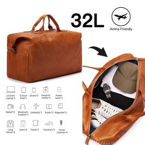 Noproduct yeni ürün haftasonu seyahat silindir çanta İngiltere stil tam tahıl çılgın at deri spor çanta seyahat çantası üzerinde taşımak - Product Image 6