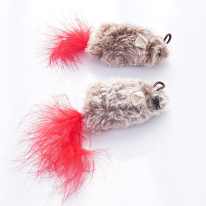 Manufacturer Wholesale Interactive Pet Toy Plush <b>Mouse</b> with Feather Encourages Movement & Engagement for Cats - Product Image 5