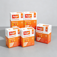 Boîtes offset personnalisées écologiques jetables et recyclables, sachets de poudre d'électrolyte à dissolution rapide, gaufrage, revêtement UV mat