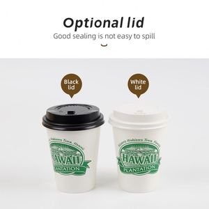 แก้วกาแฟกระดาษแบบใช้แล้วทิ้งขนาด 12 ออนซ์ ผนังชั้นเดียว เคลือบสารกันรั่ว เป็นมิตรต่อสิ่งแวดล้อม พกพาสะดวก พร้อมฝาปิด สำหรับเครื่องดื่มร้อน - Product Image 4