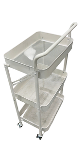 3 Tier Xe đẩy giỏ hàng dễ dàng đặt hàng số lượng lớn cao cấp hiện đại thép không gỉ có thể gập lại giỏ hàng có thể gập lại tiện ích nhà bếp mẫu có sẵn - Product Image 2