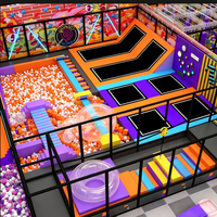 Installations de parc d'attractions commerciales personnalisées, aire de jeux intérieure, parc de trampolines avec parcours ninja