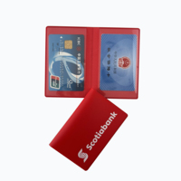 Porte-carte d'identité en PVC personnalisé, pochette souple en vinyle pour carte bancaire et carte de crédit avec impression