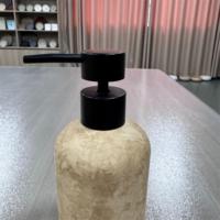 Distributeur de savon en béton écologique grès moderne naturel mat couleur sable ensemble de salle de bain accessoires