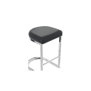 Kursi Bar Premium Putih Berlapis Busa dengan Rangka Logam Krom, Sandaran Kaki Stabil, Desain Ergonomis untuk Dapur Rumah di AS - Product Image 2