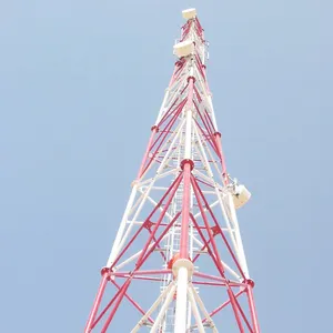 Tabung Baja Kualitas Tinggi 3 Kaki Tabung Bulat Bulat Microwave Menara Telekomunikasi Menara Tabung Telekomunikasi