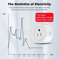 Prise intelligente Wi-Fi Zigbee SLS Mini 16A, type US, blanc, Tuya, télécommande, Alexa, Google Home, contrôle vocal, moniteur d'énergie