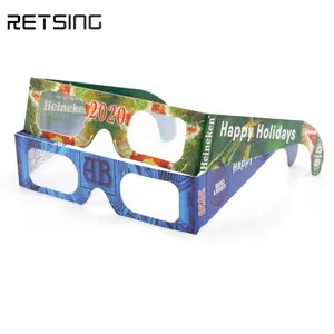 로고 안경 렌즈 불꽃 놀이 판지 도매 회절 안경 인쇄