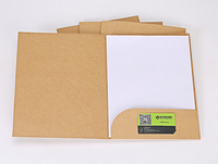 Papier kraft recyclé imprimé pochettes de présentation A4 sac de dossier pour documents de voyage