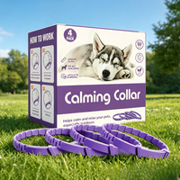 Collier apaisant pour chien d'extérieur en gros, lot de 4, avec huile essentielle, pour la détente des animaux de compagnie lors des promenades et des voyages, OEM