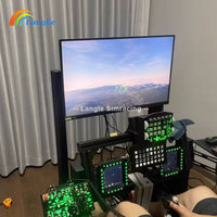 DIY Sim Rig Simulateur de course Trois supports d'écran Supports à triple écran Support de sol Sim Racing Simulateur de vol Support en aluminium