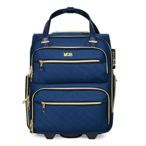 Maleta de Viaje Transfronteriza para <span class=keywords><strong>Mujer</strong></span>, Bolso de Mano Oxford con Cremallera, Mochila con <span class=keywords><strong>Ruedas</strong></span>, Gran Capacidad, Impermeable, para Portátil - Product Image 4