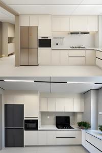 High Gloss Flat Panel White Modular Modern Kichen Cabinets Modern <b>Kitchen</b> <b>Furniture</b> Luxury Designs - Product Image 3