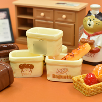 Kawaii tas roti Resin Flatback Cabochon untuk Diy rumah boneka miniatur krim dapur lem aksesoris buatan tangan