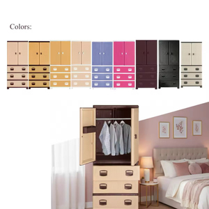 Foldable Multifunctional <b>Storage</b> Box Plastic Stackable Container with Rattan Pattern Hanging <b>Clothes</b> and Drawer for Home Use - Product Image 2