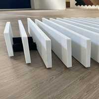 Panel Dinding Dekoratif Putih, Papan Dinding Beralur, Papan Fitur Interior Modern untuk Dinding Latar Belakang