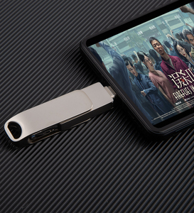 Cross-Border Pingguo 128G USB 3.0 Flash Drive Four-in-One Rotating Metal Android <strong>Type</strong>-C <strong>Computer</strong> Mobile Phone <strong>Interface</strong> New - Product Image 3