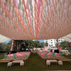Nouveau <span class=keywords><strong>voile</strong></span> <span class=keywords><strong>de</strong></span> fond <span class=keywords><strong>de</strong></span> mariage en forme <span class=keywords><strong>de</strong></span> S pour plafond drapé décoration mariage - Product Image 6