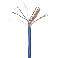 Cable de Red SFTP CAT5E CAT6 para Interiores, 24AWG/23AWG, Cable Ethernet LAN Blindado de Cobre Sólido, Caja de 305m
