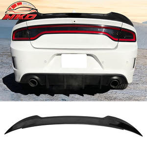 Aileron de coffre arrière de haute qualité, compatible avec Dodge Charger 15-23, style V3, noir brillant ABS - Product Image 1