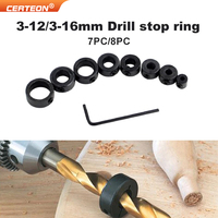 Butée de profondeur réglable 3-16mm avec pince pour perçage précis dans les travaux de menuiserie