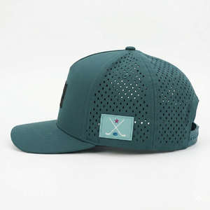 Gorra de Golf Deportiva Impermeable de 5 Paneles con Diseño de Puntos y Lazos Bordados en 3D, Logotipo Tejido, Personalizada al por Mayor - Product Image 3