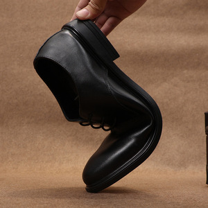 Chaussures habillées d'été pour hommes en cuir véritable, style Oxford, à bout rond, à lacets, respirantes, pour le bureau et la carrière - Product Image 3