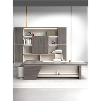Ensemble de bureau et chaise de direction haut de gamme, mobilier en bois moderne et simple pour bureau de directeur ou de PDG féminine