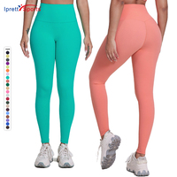 Pantalons de yoga à contrôle du ventre effet seconde peau doux 3.0 Taille haute Rehaussement des hanches Leggings de sport pour la salle de sport Tenues de course pour femmes