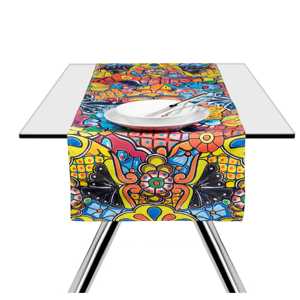 Runner da Tavola in Cotone Excelsa Acapulco 45x140 cm Multicolore per Cene, Feste, Matrimoni, Cucina, Tessuto in Iuta Festivo per Natale - Product Image 3