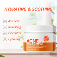 Crème Visage Anti-Acné 100g Hydratante & Séborégulatrice, Débouche les Pores et Atténue l'Acné