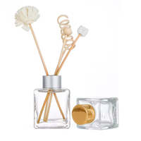 100ml 200ml Bouteilles carrées de diffuseur d'huiles essentielles en verre Récipients rechargeables de remplacement pour décor de parfum d'aromathérapie à la maison