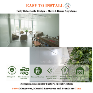 Maison de bureaux en conteneur modulaire préfabriqué pour le travail de bureau qui peut être équipé d'un panneau solaire Hotel - Product Image 2