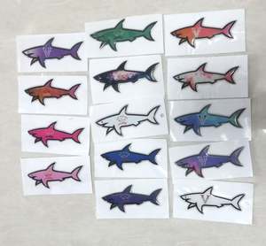 Nuevo Adhesivo Decorativo Ecológico de PVC 3D con Diseño de Tiburón, Impermeable, Impresión UV, Laminado Mate, para Decoración de Cajas de Regalo, Moda de Julio - Product Image 4