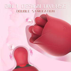 Vibrador de Clítoris de Alta Calidad con Forma de Rosa, Resistente al Agua IPX7, Recargable por USB, Estimulador de Clítoris y Masajeador de Pezones para Mujeres - Product Image 2