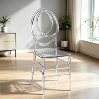Chaise fantôme en acrylique transparente personnalisable en gros, empilable, pour événements, mariages, banquets et fêtes